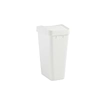 Rubbermaid Swing Top Waste Container for Home and Kitchen, Easy Access Disposal and Slim Modern Trash Can with Lid, 12.2 Gallon Capacity, White
