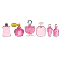 Melody Jane Dollhouse Pink Perfume Bottles 6 Assorted Shop Bathroom Bedroom Accessory