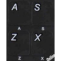 Netbook Spanish Traditional Keyboard Stickers Black Background for Mini LAPTOPS