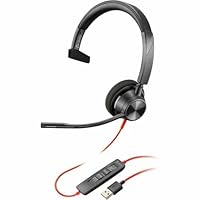 Poly Blackwire 3310 Microsoft Teams Certified USB-A Headset TAA - Microsoft Teams Certification - Mono - USB Type A, Mini-Phone (3.5mm) - Wired - 32 Ohm - 20 Hz - 20 kHz - On-Ear - Monaural - Ear-Cup