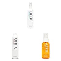 UNITE Hair Must Have Trios - 7SECONDS Detangler Leave-In Conditioner, 8 fl.Oz with TEXTURIZA Spray - Dry Finishing Texturizer, 7 Oz and U Oil - Argan Oil, 4 fl. Oz (3 Items)