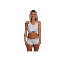 White Crop TOP with Logo Band
