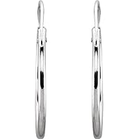 925 Sterling Silver Hoop Earring 2mm Jewelry Gifts for Women