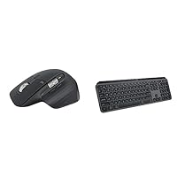 Logitech MX Master 3S Wireless Mouse - Graphite + MX Keys S Wireless Keyboard - Graphite