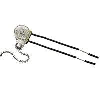 Zing Ear ZE-109 Pull Chain Ceiling Fan Light Lamp Switch - (Color: Black, Voltage: 125V 250V)