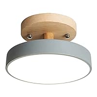 Wooden LED Ceiling Light,Modern Simplicity Flush Mount Ceiling Light Fixture for Cloakroom Bedroom Kitchen Loft Entry Foyer (Color : White)