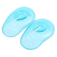 2 Pcs Clear Ear Cover Home Salon Hair Dye Shield Protectors Blue Durability and Practicality