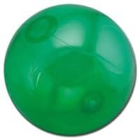 16-Inch Deflated Size Translucent Green Beach Ball - Inflatable to 12-Inches Diameter