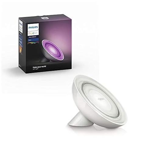 Philips Hue Bloom Dimmable LED Smart Table Lamp (Requires Hue Hub, Works with Amazon Alexa, Apple HomeKit and Google Assistant), White and Lavendar