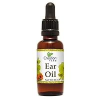 Ear Oil Drops with Mullein, Calendula, St Johns Wort, All Natural Herbal Relief for Earwax Removal, Earache Soothing, Itchy Irritated, Clogged or Dry Ears Made in USA