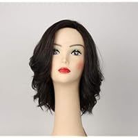 Freeda European human hair wig - Katrina Deep Dark Brown with Dark Red highlights Size S