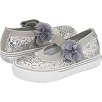 Morgan and Milo Sparkle Floral Mary Jane (Toddler/Little Kid),Silver,10.5 M US Little Kid