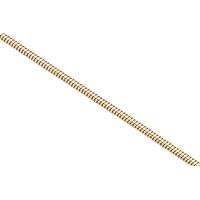 Snake Chain, Gold Finished Brass 2mm Sold Per 5 Ft/Pack (2packs Bundle), Save $1