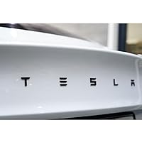 Metal Raised Logo Tailgate Insert Letters Rear Emblems with 3M Adhesive Insert for Tesla Model 3/S/X Tailgate Letters Emblems (Matte Black)