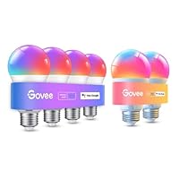 Govee Smart Light Bulbs 800lm 4 Pack Bundle Smart Light Bulbs 1000lm 2 Pack