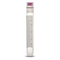 Cryovial T311-5 Polypropylene Vial with Silicone Washer Seal and Internal Threads, Round Bottom, 5ml Volume (Case of 1000)