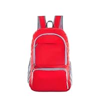 Lightweight folding backpack, ultra-light and portable shoulder travel backpack, ultra-thin sports backpack for men and women (red)