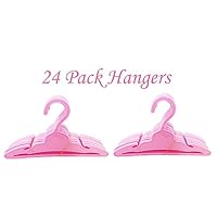 24 Pink Doll Clothes Hangers- Fits 18 Inch Fashion Girl Dolls- 18 Inch Doll Clothes Hangers