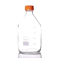 2000ml,Lab Glass Reagent Bottle,Screw Cap,2L Transparent Flask,Graduation 1800ml