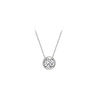 Diamond Solitaire Round Necklace in 14K Gold (0.28ct.)