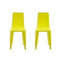 Replacement Parts for Barbie Dreamhouse Playset - GRG93 ~ Barbie Doll Size Plastic Yellow Kitchen Chairs ~ Set of 2
