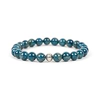 Jewelry Genuine Blue Apatite Gemstone Bracelet, Men's Bracelet, Gemstone Handmade Jewelry, Gift for him, Handmade Gemstone Jewelry