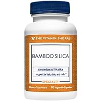 Bamboo Silica ? Standardized to 70% Silica for Hair, Skin, & Nail Support (90 Vegetable Capsules)