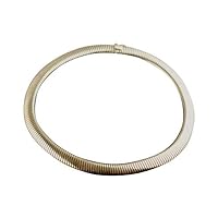 British Jewellery Workshops 9ct Gold oval Snake Body Necklace choker