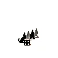 | 5PCS Wolf Meeple Token Figures | Board Game Pieces, Black