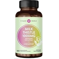 Milk Thistle 1000mg 180 Rapid Release Vegetarian Capsuls, Silymarin Marianu