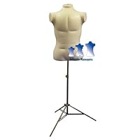 Inflatable Male Torso, Extra Large, with MS12 Stand, Ivory