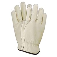 MAGID B6571DE-S Roadmaster Unlined Grain Cowhide Leather Drivers Gloves, Grain, Small, Tan (Pack of 12)