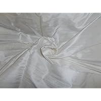 100% Pure Silk Dupioni Fabric White 54