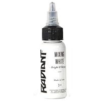 Authentic Radiant Colors Tattoo Ink Easy Dispersion and Made in The USA (1 OZ, Mixing White)
