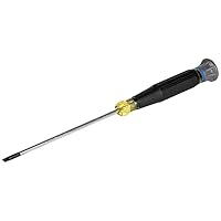 Klein Tools 6254 Mini Precision Screwdriver, 1/8-Inch Slotted, Features Cushion-Grip Handle, Rotating Cap, Color Coded Ring, 4-Inch Shank