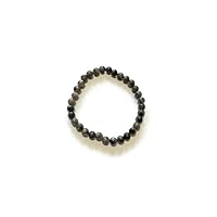 Natural Labradorite Stretchable Bracelet, Approx 4 MM Smooth Round Beads, Adjustable Bracelet