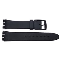 Swatch Replacement Synthetic Plastic Black 17mm Watch Strap