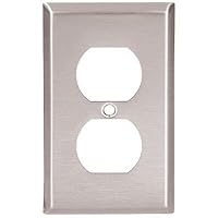 Cooper NON-MAG Stainless Steel Mid-Size Duplex Receptacle Wallplate Cover 93901