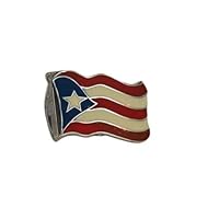 Flakita's Novelties Puerto Rico Puerto Rican Boricua Waving Flag Belt Buckle