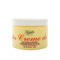 Kiehl's Creme de Corps Whipped Body Butter, Gentle Body Lotion that Nurtures and Moisturizes the Skin, Infused with Soy Milk and Honey, Provides Rich 24-Hour Hydration, For All Skin Types - 8 oz
