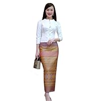 Beautiful Laos/Thai Traditional Silk Blouse, 10 Colors Chest 32