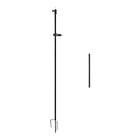 Holicfun 2-in-1 Ground Stake Bundle with Extension Pole for Outdoor Security Cameras and Solar Panels