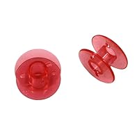 10 pcs Transparent Bobbins Colorful Sewing Machine Spools Home Plastic Empty Tool Accessories Clothes SupplIies Threads Bobbin - (Color: Red)