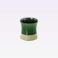 Sake Rock Glass 240ml/cc - 3 Color - Mino Ware [Standard Ship by SAL: NO Tracking Number & Insurance] (Green)