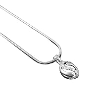 Handmade 925 Sterling Silver Gemstone Zirconia Pendant With Chain Necklace Jewelry
