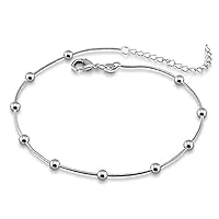 Bracelet Silver Snake Chain Jewelry Bracelet 925 Sterling Silver Big Small Beads Beaded Bracelets 2021 Gift (Gem Color : Bracelet)