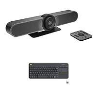 Logitech Meetup HD Conferencing System with K400 Wireless TV Keyboard