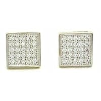 Men or Women Solid 10k Yellow Gold Plated Prong Set Push Stud Earrings