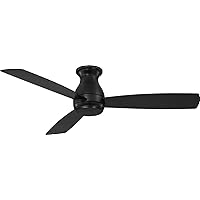 Fanimation Hugh Indoor/Outdoor Ceiling Fan with Blades and LED Light Kit 52 inch - Black