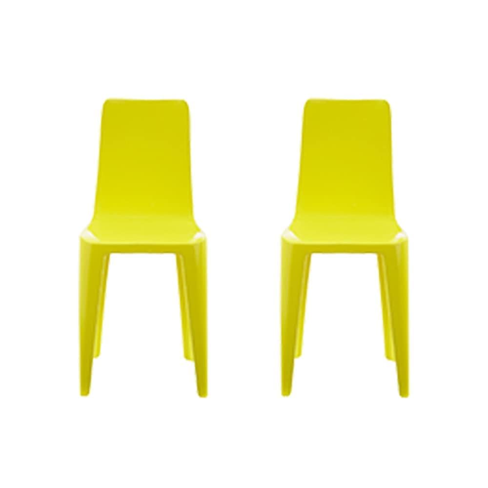 Mattel Replacement Parts for Barbie Dreamhouse Playset - GRG93 ~ Replacement Plastic Yellow Kitchen Chairs ~ Set of 2
